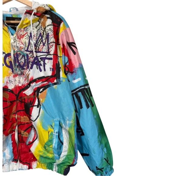 Members Only Jean Michel Basquist A Panel Of Experts Full Zip Windbreaker Jacket - Picture 4 of 11